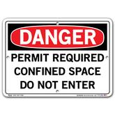 Vestil Danger Permit Required Confined Space Do Not Enter