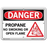 Vestil Danger Propane No Smoking or Open Flame
