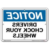 Vestil Mirrored Notice Drivers Chock Your Wheels