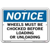 Vestil Notice Wheels Must Be Chocked