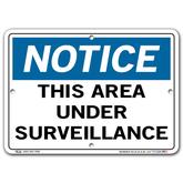 Vestil Notice This Area Under Surveillance
