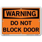 Vestil Warning Do Not Block Door