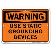 Vestil Warning Use Static Grounding Devices