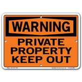 Vestil Warning Private Property Keep Out