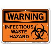 Vestil Warning Infectious Waste Hazard