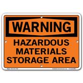 Vestil Warning Hazardous Materials Storage Area