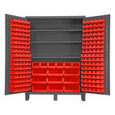 Durham 14 Gauge Cabinet with 3 Shelves and 185 Bins