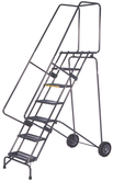 Ballymore Stainless Steel Fold-N-Store Ladder With Heavy-Duty Serrated Grating, Model SSFAWL-7G