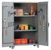 High Capacity Storage Cabinet with Pegboard Doors