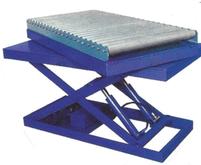 Scissor Lift Table with Roller Top Unit with Electric Motor