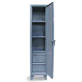 Single-Tier Industrial Locker with 2 Drawers