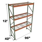 Stromberg Teardrop Storage Rack Starter Unit with Deck 96 x 42 x 12