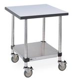 Metro Stainless Tables with Gray Phenolic Top and Solid HD Shelf Model No. LTSM30PG