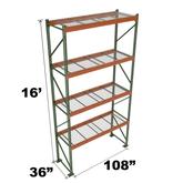 Stromberg Teardrop Storage Rack - Starter Unit with Deck - 108 in x 36 in x 16 ft
