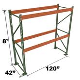 Stromberg Teardrop Storage Rack - Starter Unit without Deck - 120 in x 42 in x 8 ft