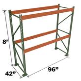 Stromberg Teardrop Storage Rack - Starter Unit without Deck - 96 in x 42 in x 8 ft