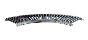 Steel Gravity Roller Conveyor 90 Degree Curved Section 