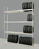 Hallowell Rivetwell Tire Storage Rack, Model TSS6021120-4S