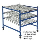 Mobile Heavy Duty Gravity Rack Skatewheel Type