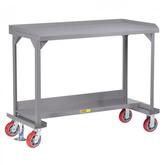 Little Giant Mobile Workbench with Back and End Stops Model No. WSL2-2448-6PYFL