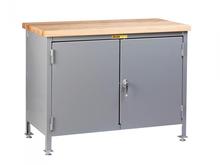 Little Giant Work Center Cabinet with Butcher Block Top Model No. WTC-2D-2436-LL