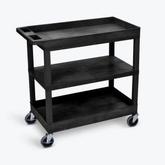 LUXOR 32x18 Cart Two Tub/Middle Flat Shelves