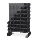 Lewis Bins ESD-Safe Louvered Panel Floor Stands LPFS2-CON 2-Sided