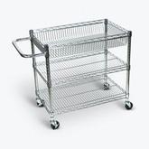 LUXOR Large Wire Tub Cart - Three Shelves