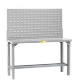 Adjustable Height Welded Workbenches With Pegboard or Louvered Panel