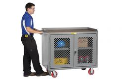 Mobile Bench Cabinets with Perforated Doors