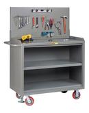 Little Giant Mobile Bench Cabinet with Pegboard Panel and Center Shelf, Model MB3-2448-FL-PB