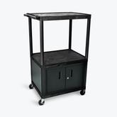 Luxor AV Cart - 3 Shelves & Cabinet