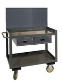 Durham Mobile Work Station with Pegboard Model No. RSC-2436-2-PB-2DR-95