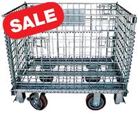 Wire Mesh Container Casters SALE