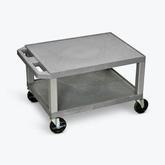 LUXOR Gray AV Cart - 2 Shelf