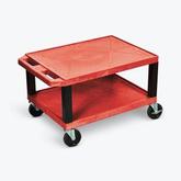 LUXOR Red AV Cart - 2 Shelf