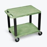 LUXOR Green AV Cart - 2 Shelf or Cabinet