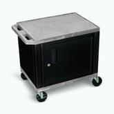 LUXOR Grey AV Cart - 2 Shelf or Cabinet