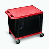 LUXOR Red AV Cart - 2 Shelf or Cabinet